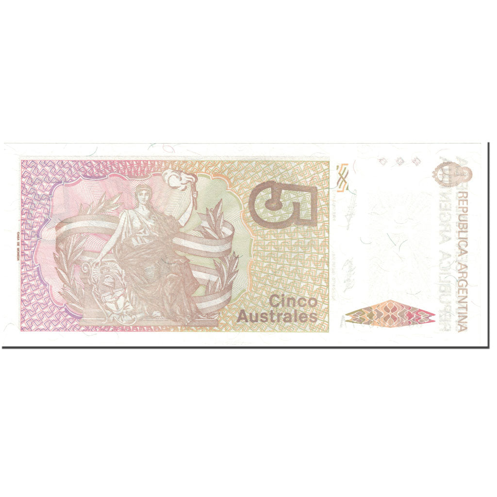 Billet, Argentine, 5 Australes, 1987, Undated (1987), KM:324b, NEUF