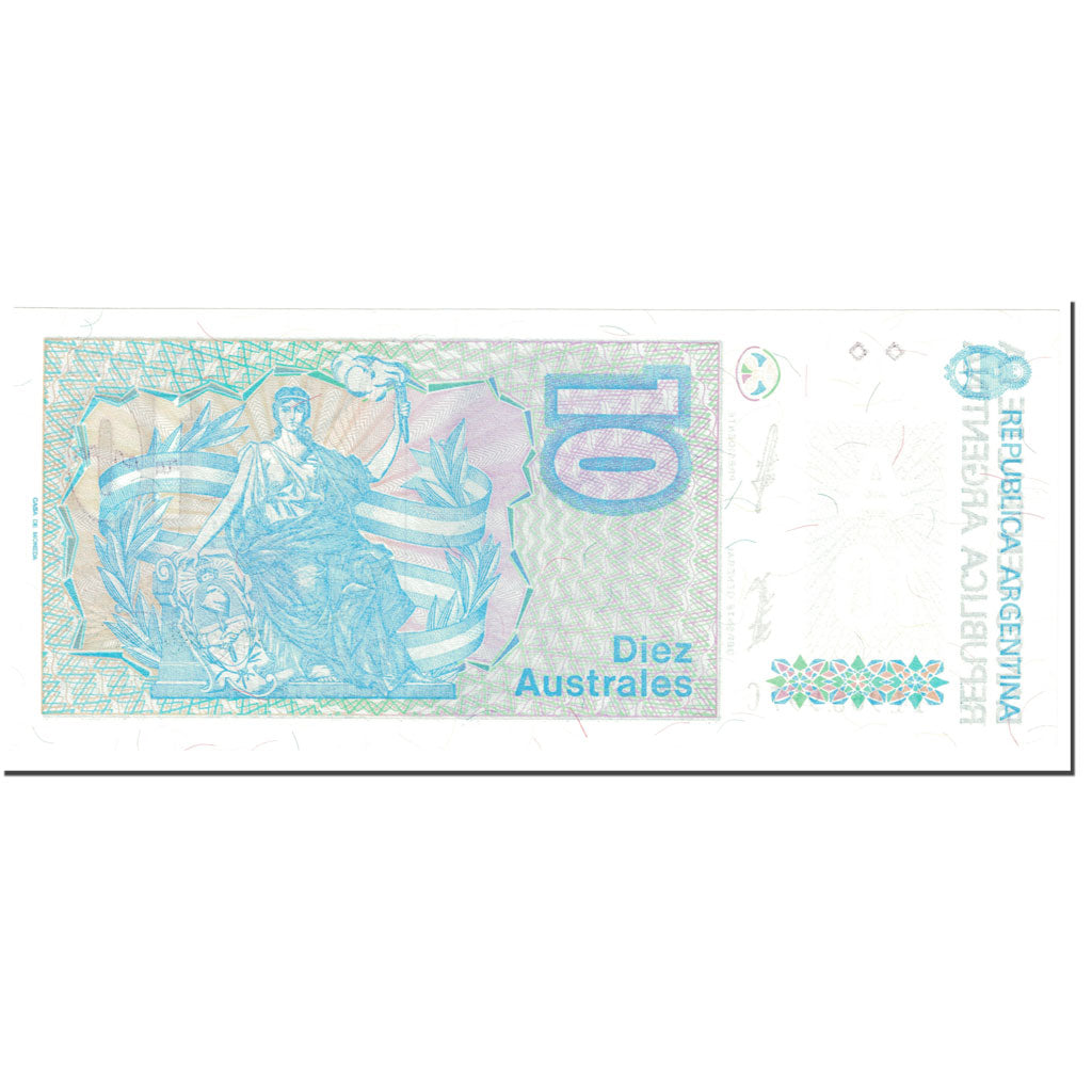 Banknote, Argentina, 10 Australes, 1989, Undated (1989), KM:325b, UNC(65-70)