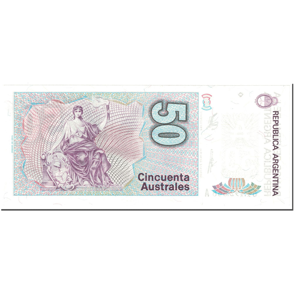Banknote, Argentina, 50 Australes, 1989, Undated (1989), KM:326b, UNC(65-70)