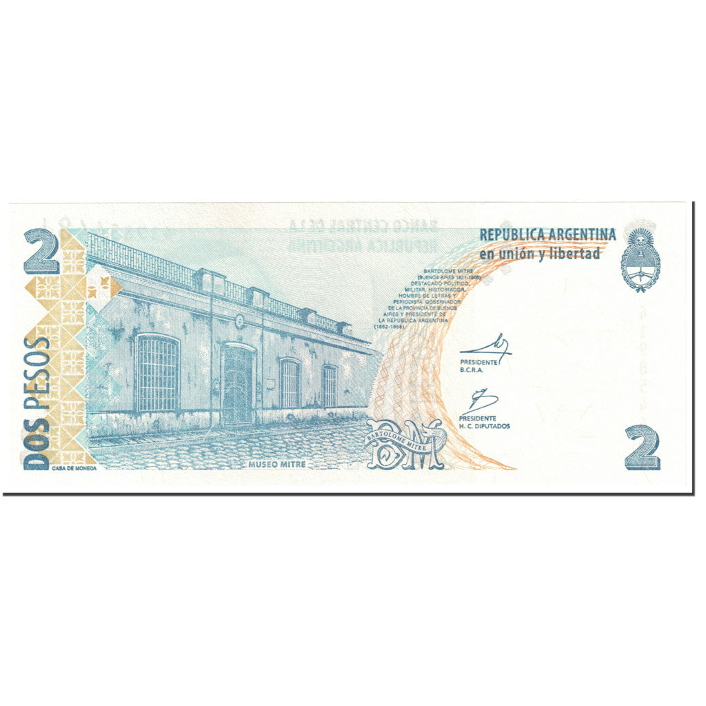 Billet, Argentine, 2 Pesos, 2002, Undated (2002), KM:352, NEUF