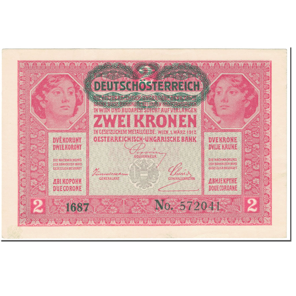 Banknote, Austria, 2 Kronen, 1919, Undated (1919), KM:50, UNC(63)