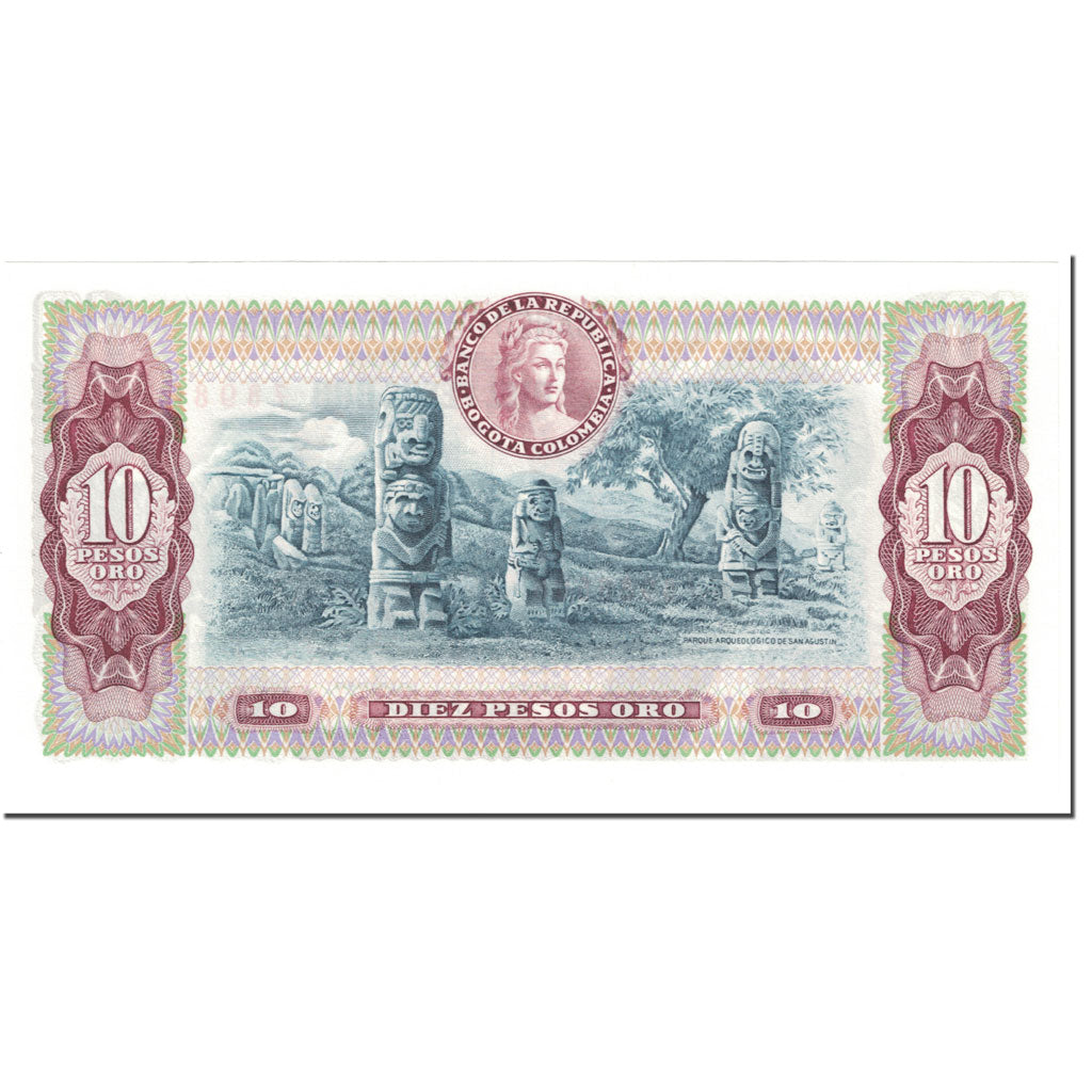 Banknote, Colombia, 10 Pesos Oro, 1980, 1980-08-07, KM:407g, UNC(65-70)