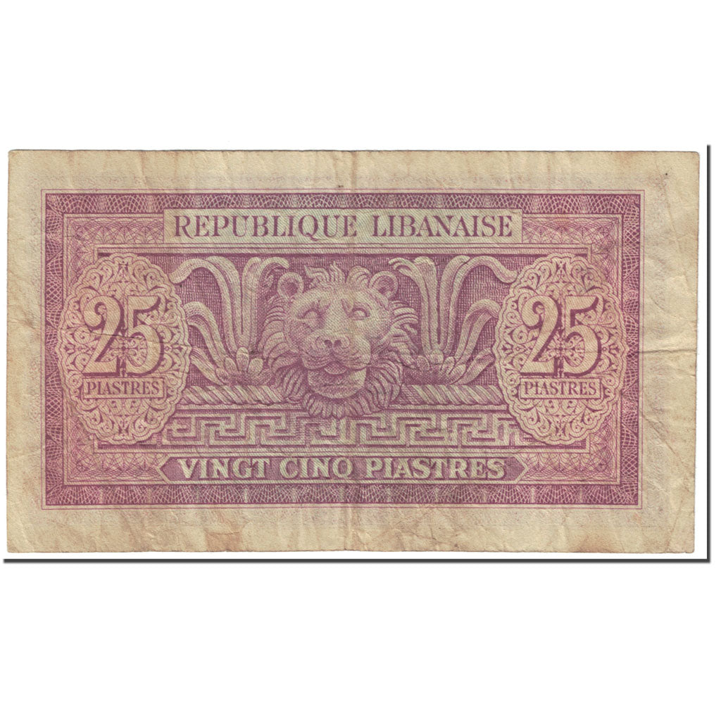 Banknote, Lebanon, 25 Piastres, 1950, 1950-11-06, KM:42, VF(20-25)