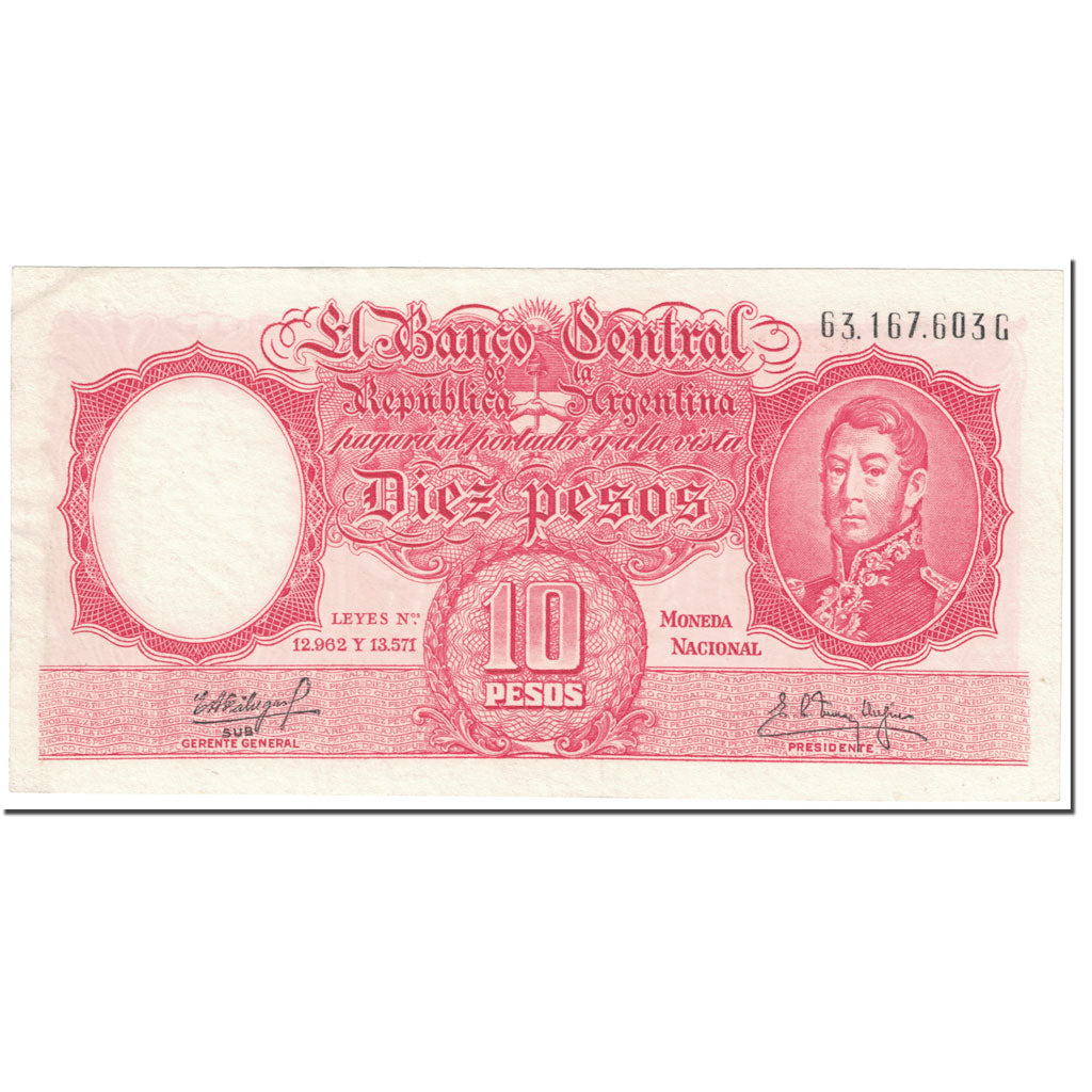 Banknote, Argentina, 10 Pesos, 1954, Undated (1954), KM:270c, UNC(65-70)