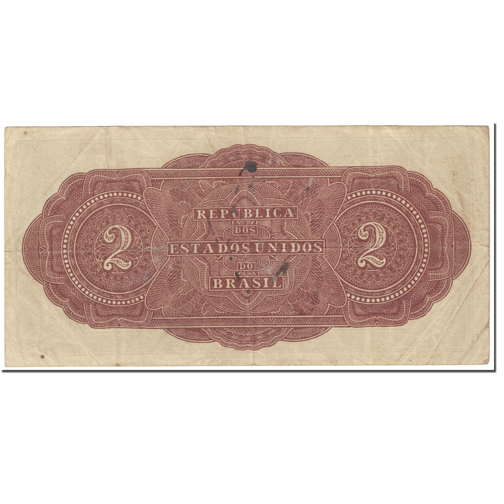 Banknote, Brazil, 2 Mil Reis, 1923, undated (1923), KM:17, EF(40-45)
