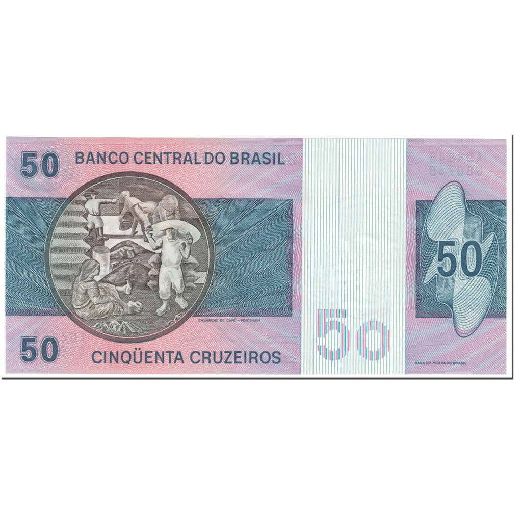 Banknote, Brazil, 50 Cruzeiros, 1980, Undated (1980), KM:194b, UNC(65-70)