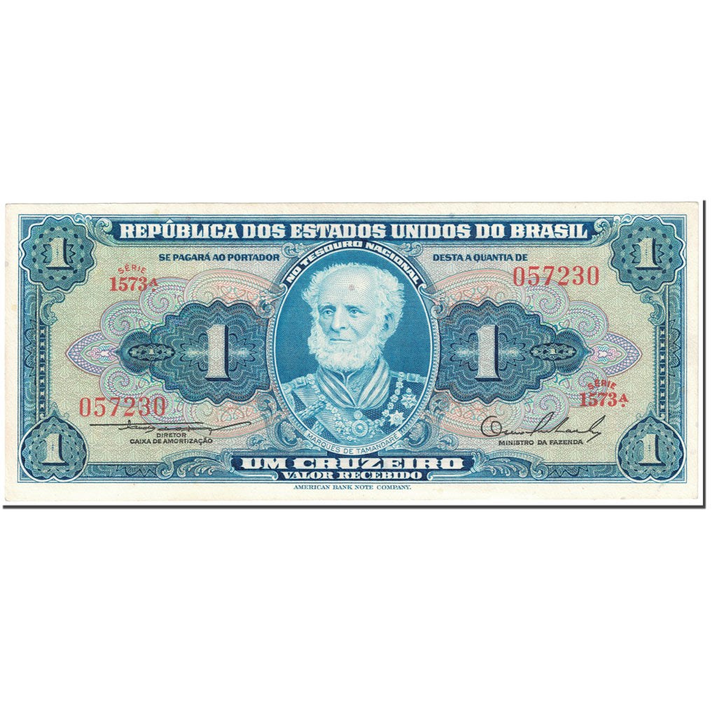 Banconote, Brasile, 1 Cruzeiro, 1954-1958, Undated (1954-1958), KM:150a, SPL