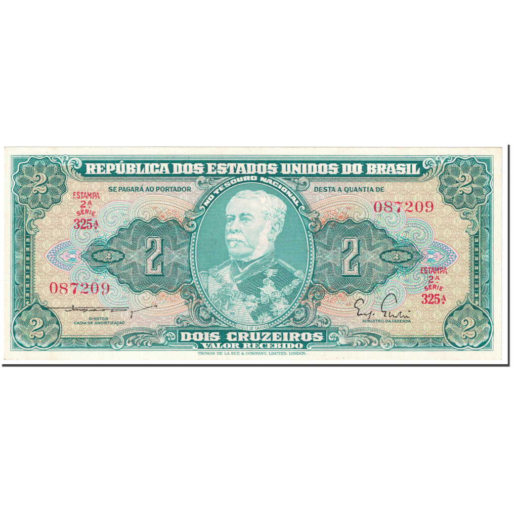 Banknote, Brazil, 2 Cruzeiros, 1956, Undated (1956), KM:157Aa, UNC(65-70)