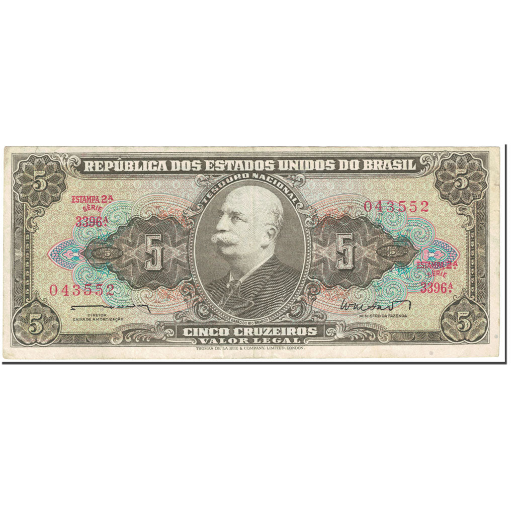Banconote, Brasile, 5 Cruzeiros, 1962, Undated (1962), KM:176a, BB