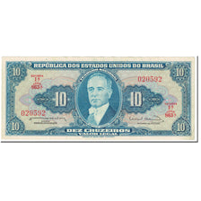 Banknote, Brazil, 10 Cruzeiros, 1963, Undated (1963), KM:167a, AU(55-58)