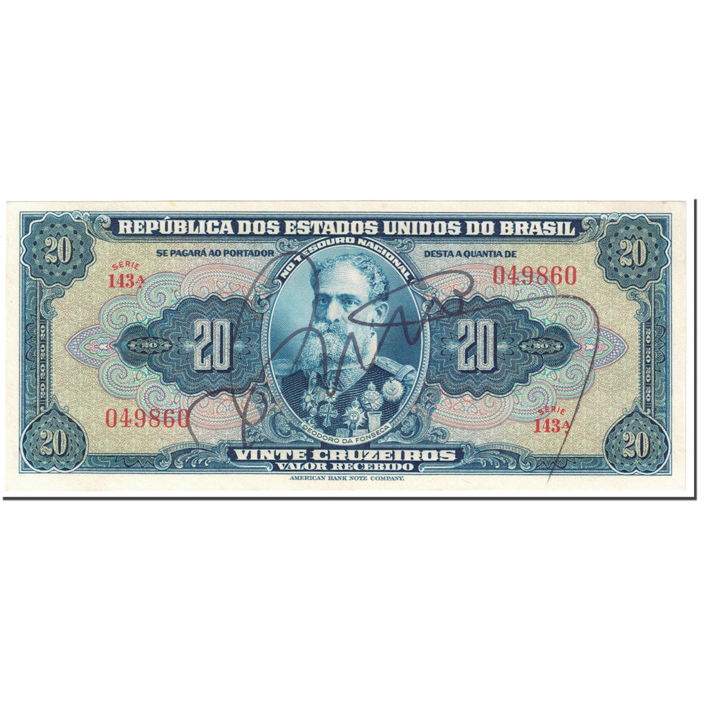 Banknote, Brazil, 20 Cruzeiros, 1943, Undated (1943), KM:136a, UNC(64)