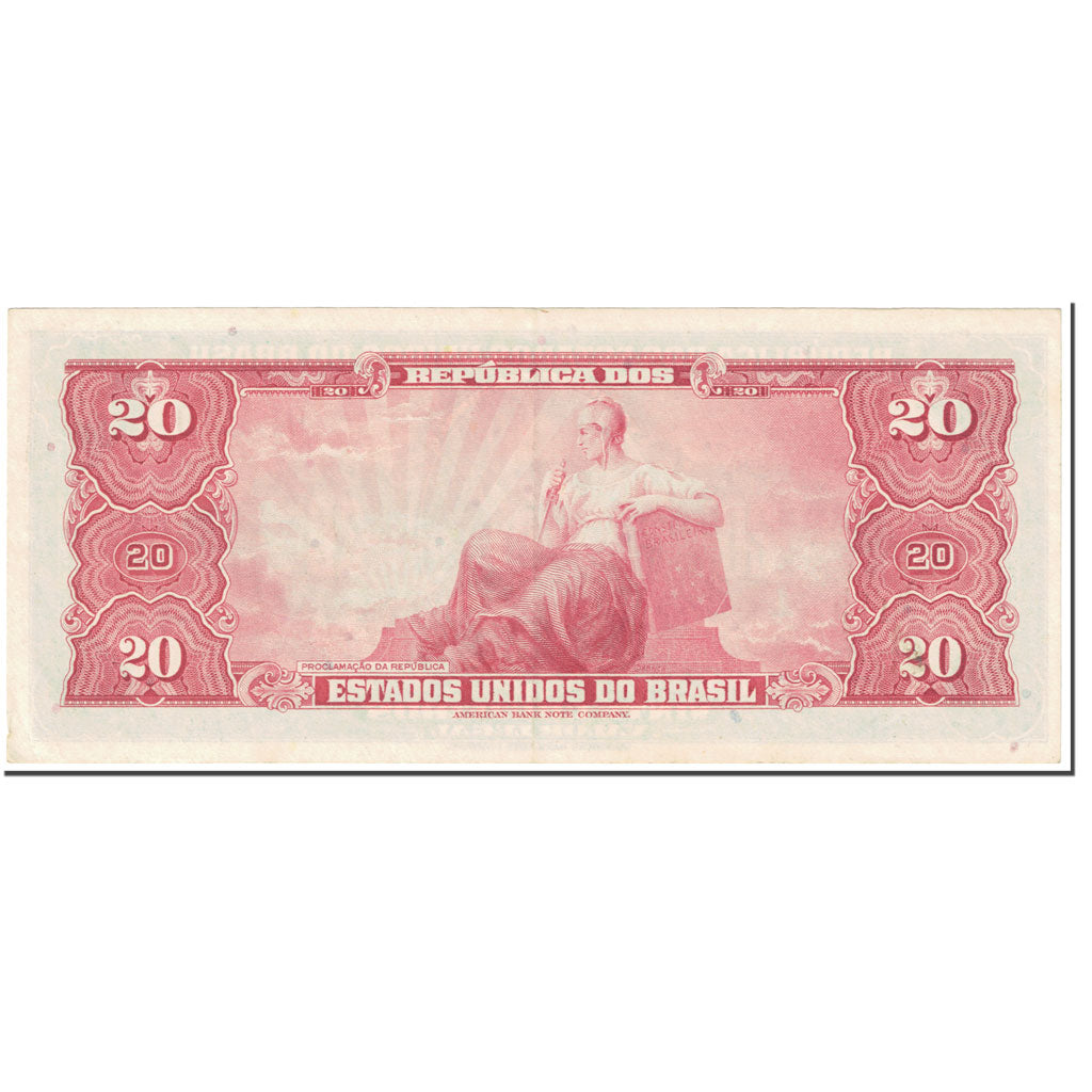 Biljet, Brazilië, 20 Cruzeiros, 1961, Undated (1961), KM:168a, SUP+