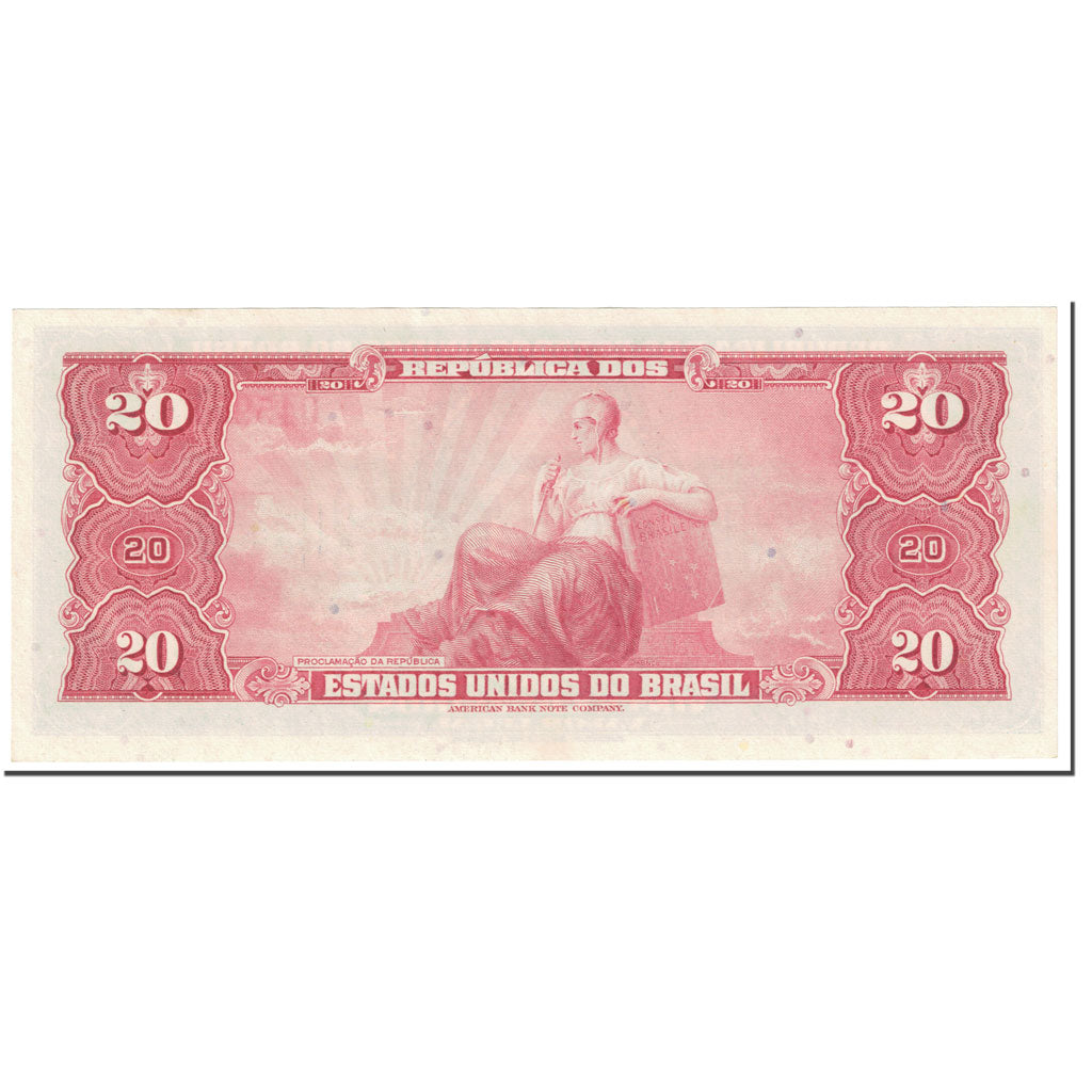 Banknote, Brazil, 20 Cruzeiros, 1963, Undated (1963), KM:168b, UNC(64)