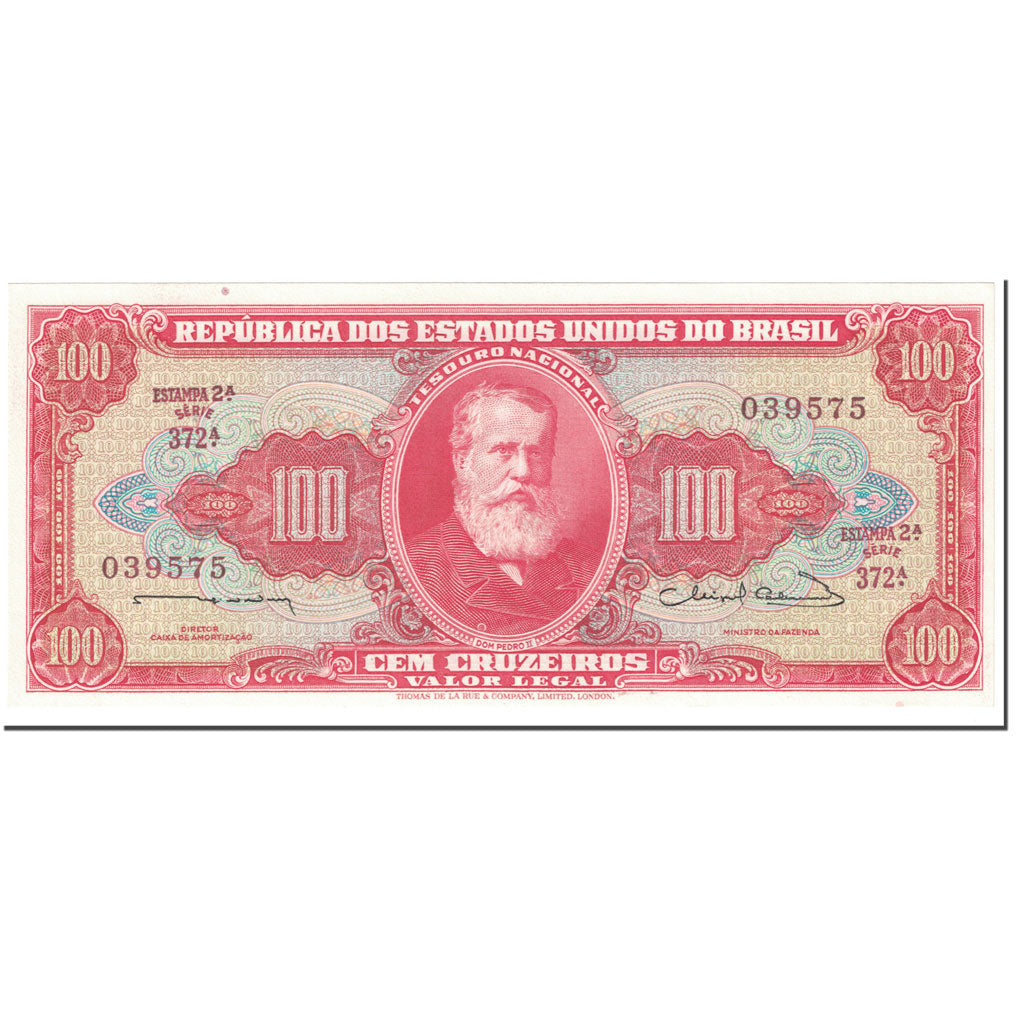 Banknote, Brazil, 100 Cruzeiros, 1963, Undated (1963), KM:180, UNC(65-70)