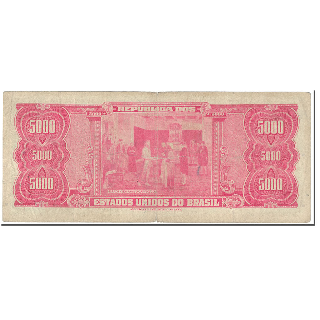 Billet, Brésil, 5 Cruzeiros Novos on 5000 Cruzeiros, 1967, Undated (1967)