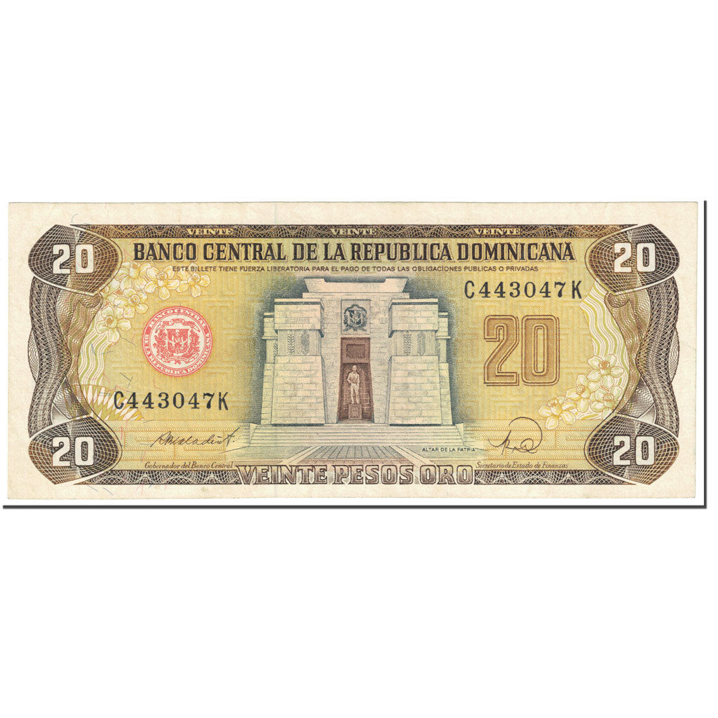 Banknote, Dominican Republic, 20 Pesos Oro, 1988, Undated (1988), KM:120c