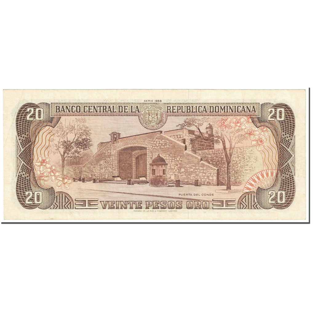 Banknote, Dominican Republic, 20 Pesos Oro, 1988, Undated (1988), KM:120c