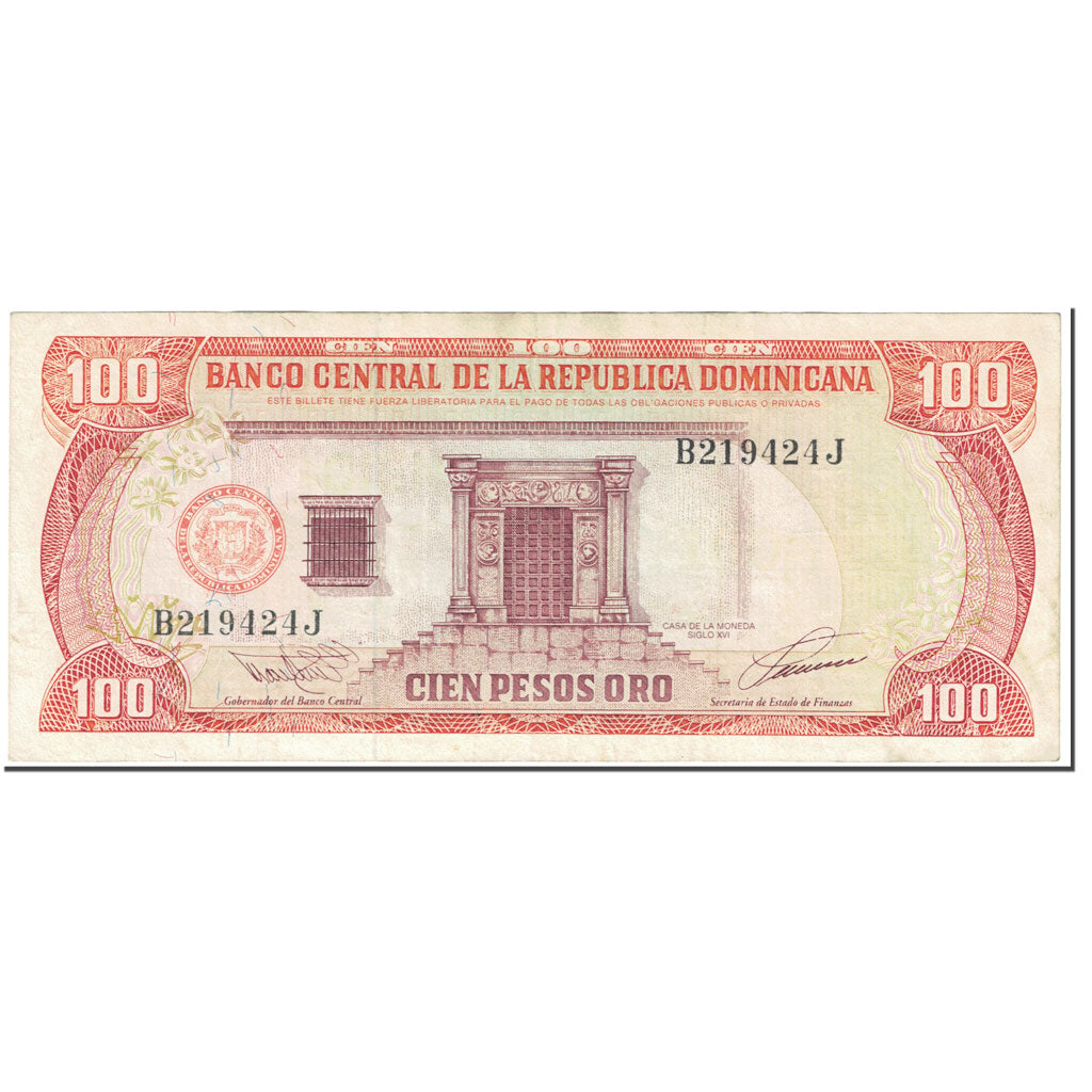 Billete, 100 Pesos Oro, 1993, República Dominicana, Undated (1993), KM:144a