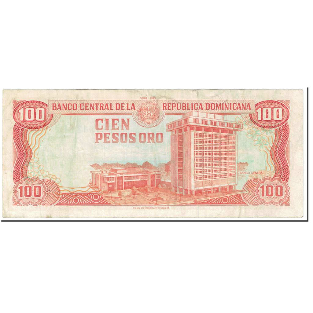 Billete, 100 Pesos Oro, 1993, República Dominicana, Undated (1993), KM:144a