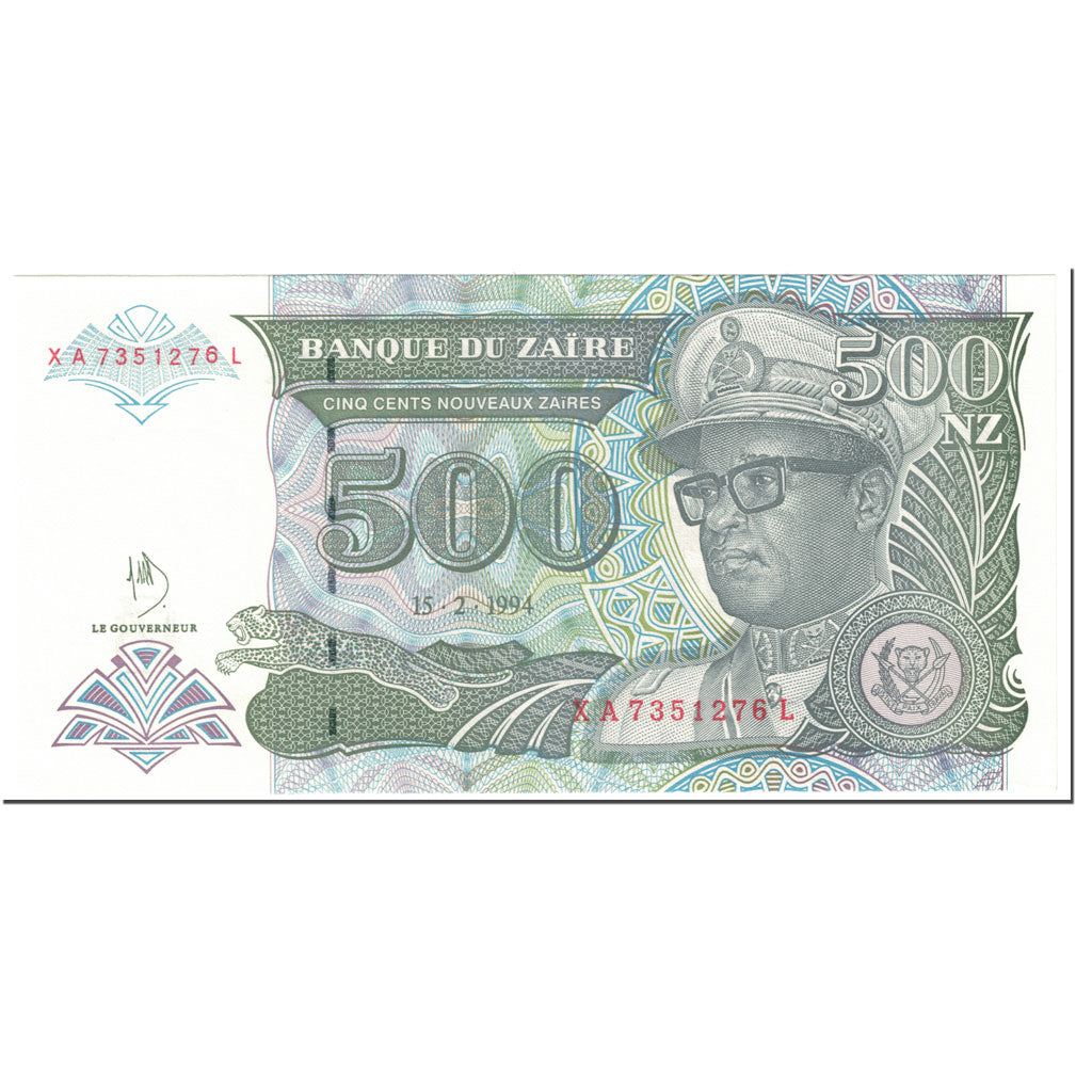 Banconote, Zaire, 500 Nouveaux Zaïres, 1994, 1994-02-15, KM:64a, FDS