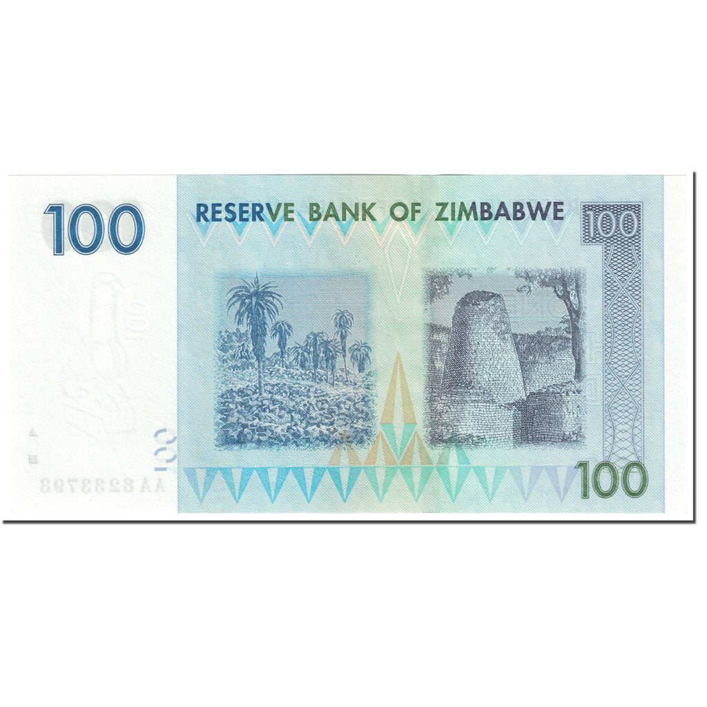Banknote, Zimbabwe, 100 Dollars, 2007, Undated (2007), KM:69, UNC(65-70)