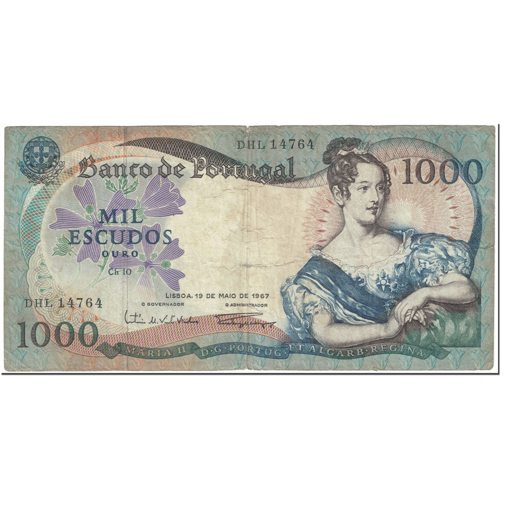 Banknote, Portugal, 1000 Escudos, 1967, 1967-05-19, KM:172a, VF(20-25)
