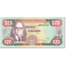 Billet, Jamaica, 20 Dollars, 1991, 1991-10-01, KM:72d, NEUF
