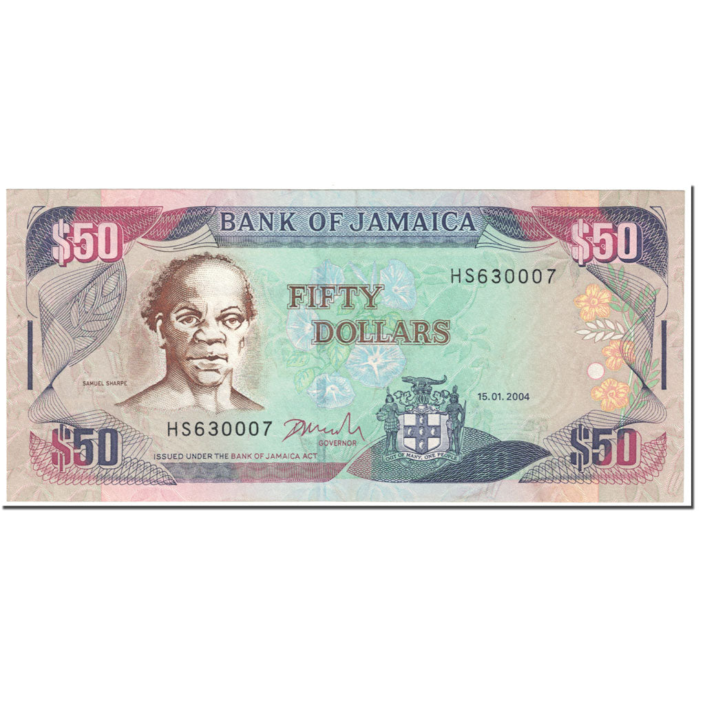 Banknote, Jamaica, 50 Dollars, 2004, 2004-01-15, KM:79e, AU(55-58)