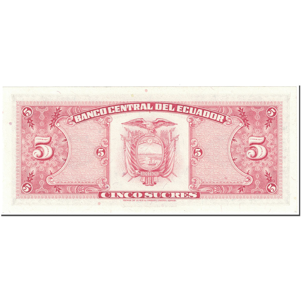 Banconote, Ecuador, 5 Sucres, 1979, 1979-07-25, KM:113c, FDS