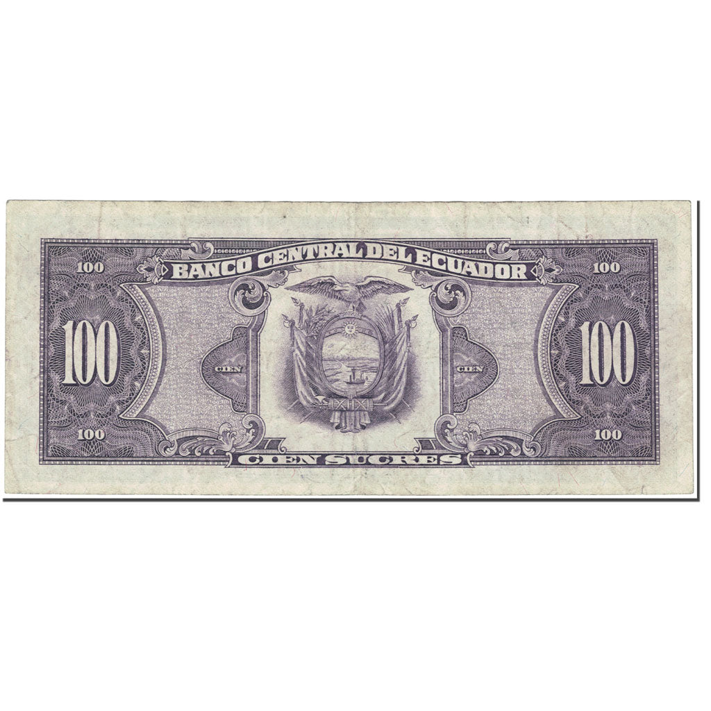 Banknote, Ecuador, 100 Sucres, 1986, 1986-04-29, KM:123, EF(40-45)