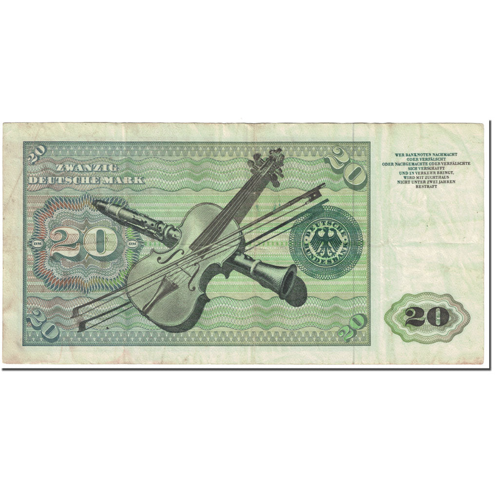 Banknote, GERMANY - FEDERAL REPUBLIC, 20 Deutsche Mark, 1960, 1960-01-02