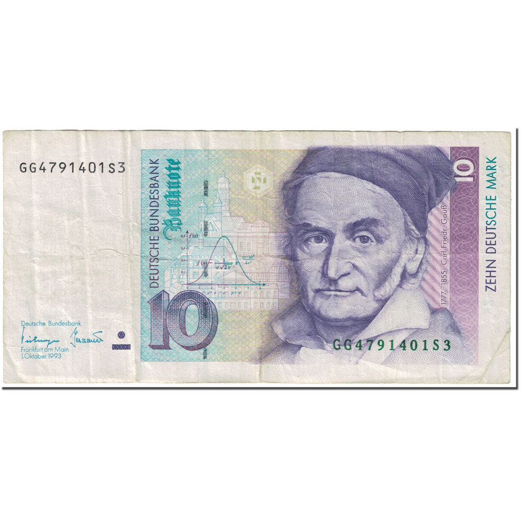 Banknote, GERMANY - FEDERAL REPUBLIC, 10 Deutsche Mark, 1993, 1993-10-01