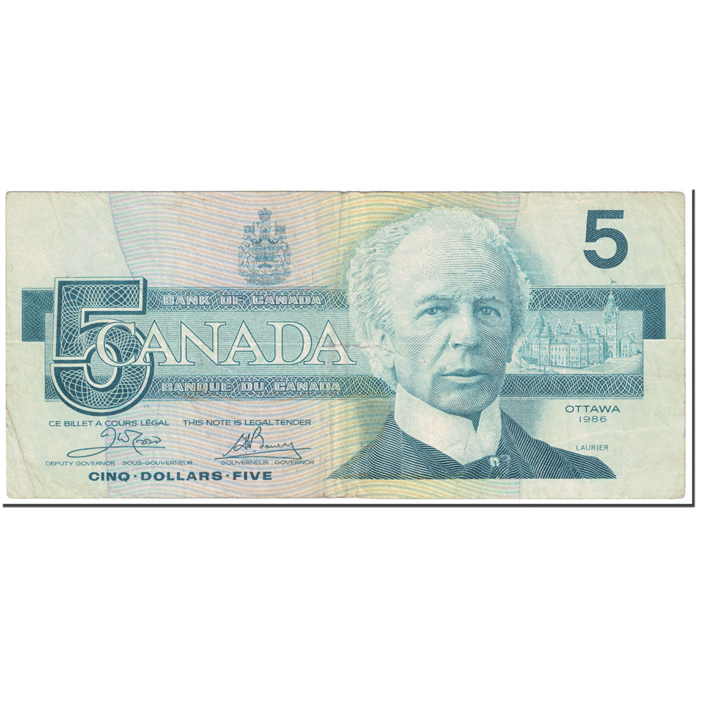 Banknote, Canada, 5 Dollars, 1986, Undated (1986), KM:95a1, EF(40-45)