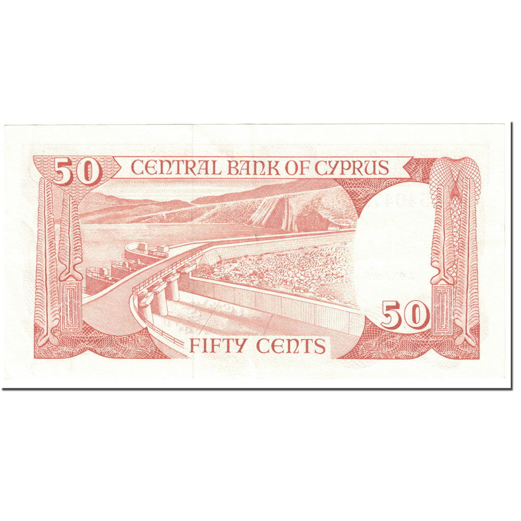 Biljet, Cyprus, 50 Cents, 1988, 1988-10-01, KM:52, SPL+