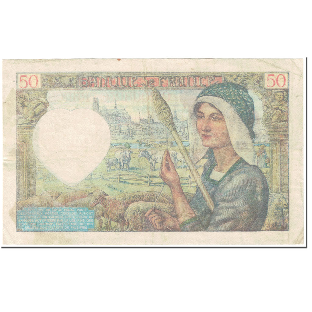 France, 50 Francs, 50 F 1940-1942 ''Jacques Coeur'', 1942, 1942-01-08