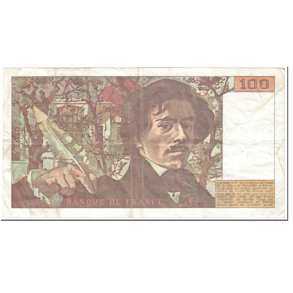 Francia, 100 Francs, 100 F 1978-1995 ''Delacroix'', 1980, Undated (1980), BC