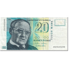 Banknote, Finland, 20 Markkaa, 1993, Undated (1993), KM:122, AU(50-53)