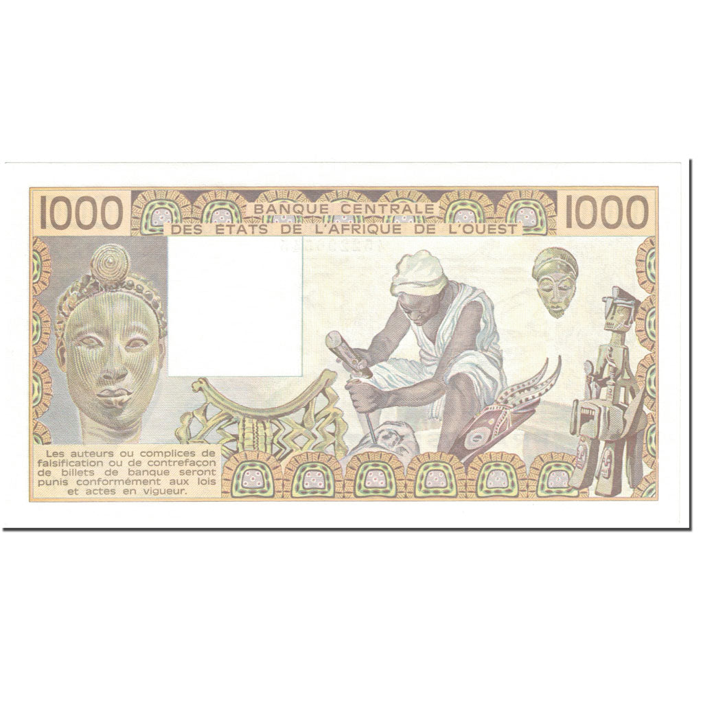 Banknote, West African States, 1000 Francs, 1988, Undated (1988), KM:107Aa