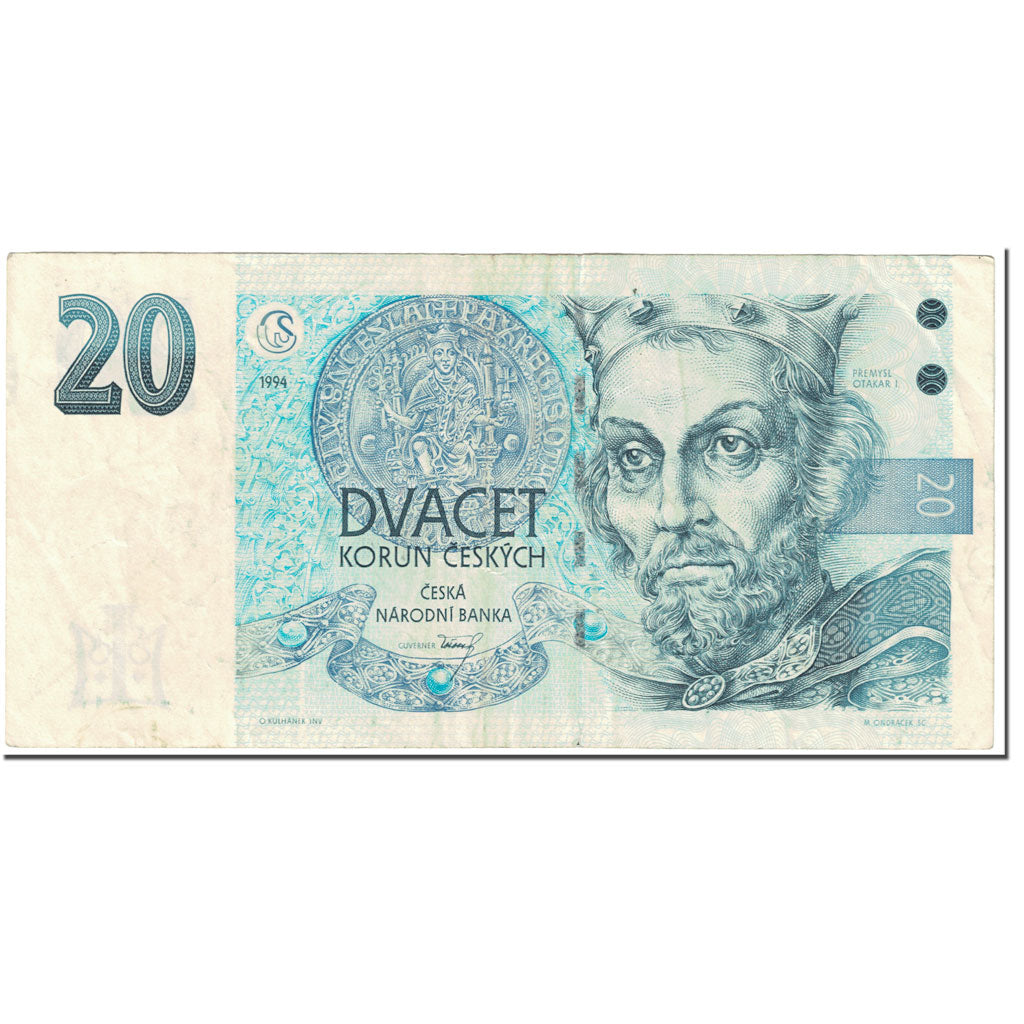 Banknote, Czech Republic, 20 Korun, 1994, 1994-04-20, KM:10a, EF(40-45)