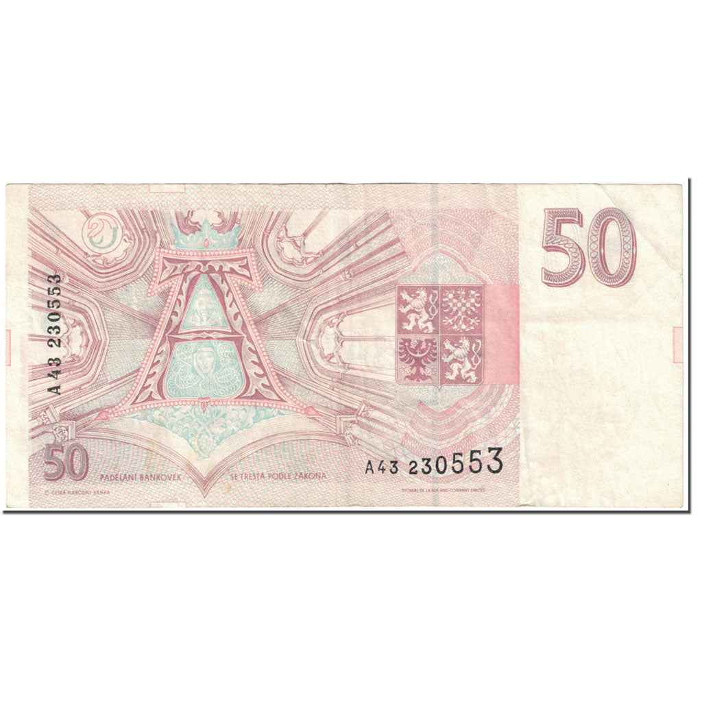Banknote, Czech Republic, 50 Korun, 1993, 1993-10-06, KM:11, EF(40-45)