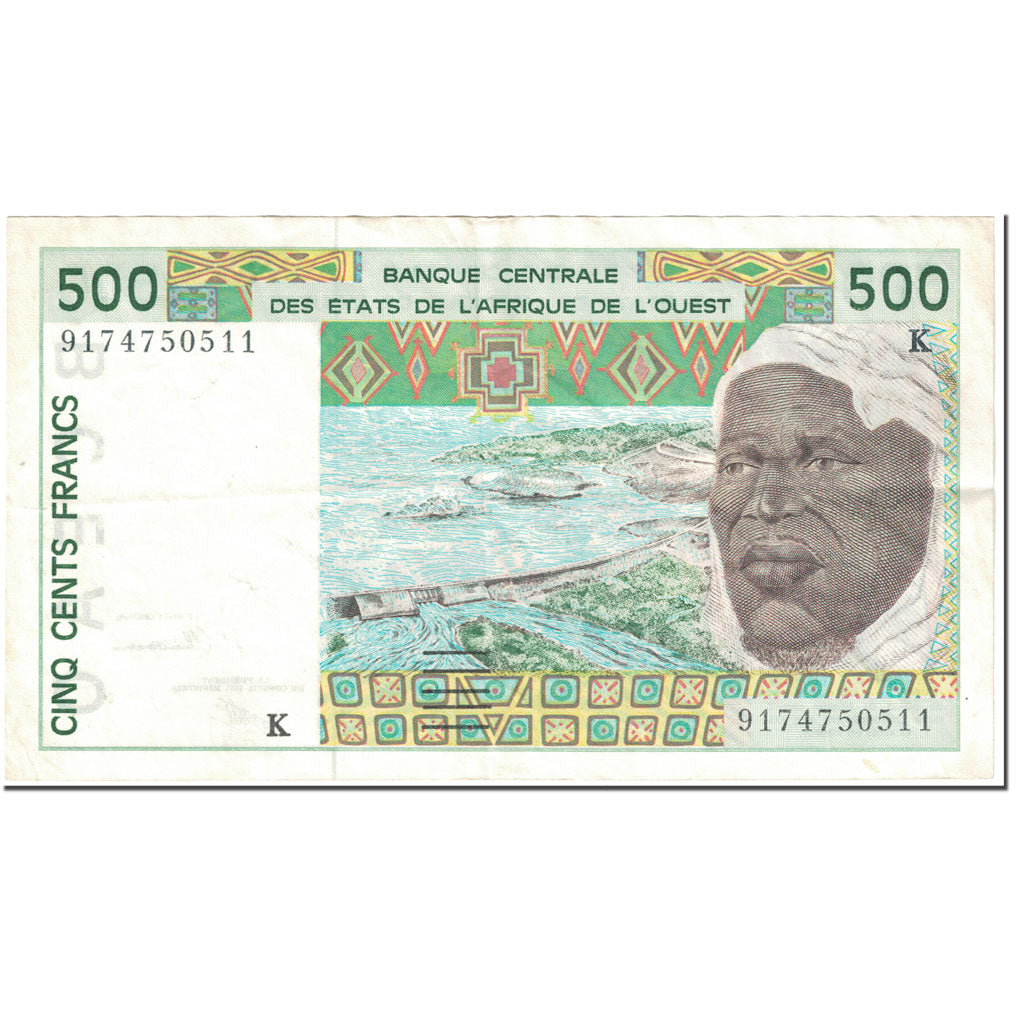 Banknote, West African States, 500 Francs, 1991, Undated (1991), KM:710Ka