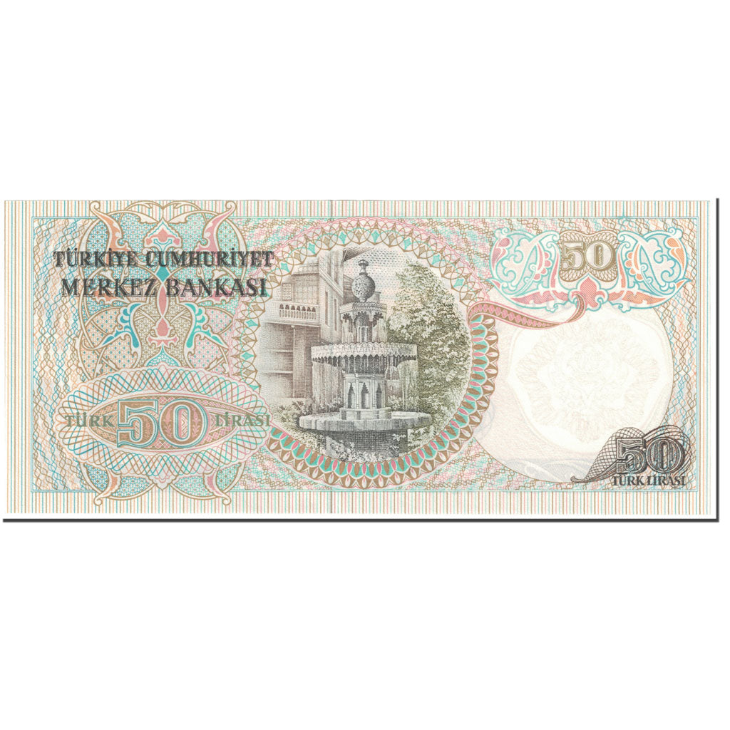 Banknote, Turkey, 50 Lira, 1976-87, Undated(1976-87), KM:188, UNC(63)