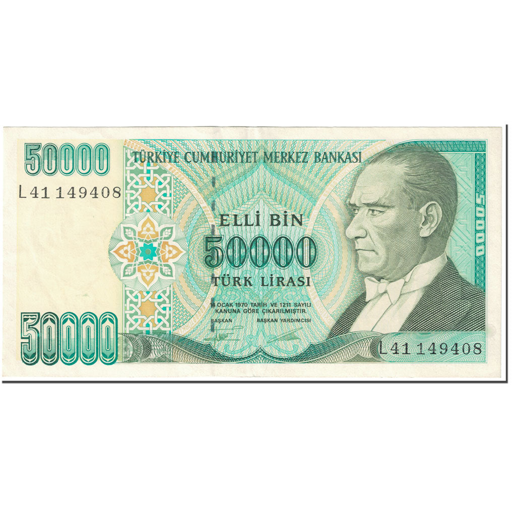Banknote, Turkey, 50,000 Lira, 1995-1999, Undated (1995-1999), KM:204