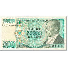 Banknote, Turkey, 50,000 Lira, 1995-1999, Undated (1995-1999), KM:204