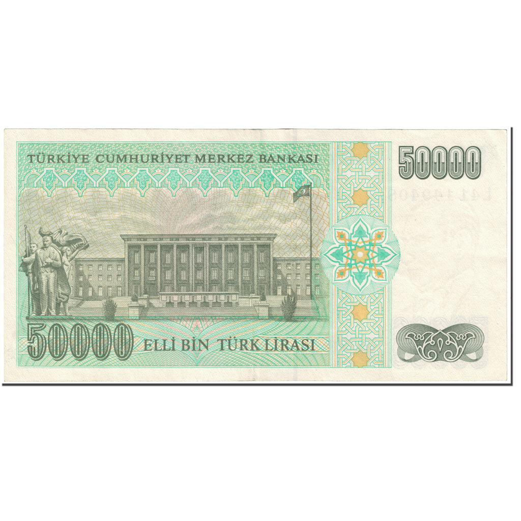 Banknote, Turkey, 50,000 Lira, 1995-1999, Undated (1995-1999), KM:204