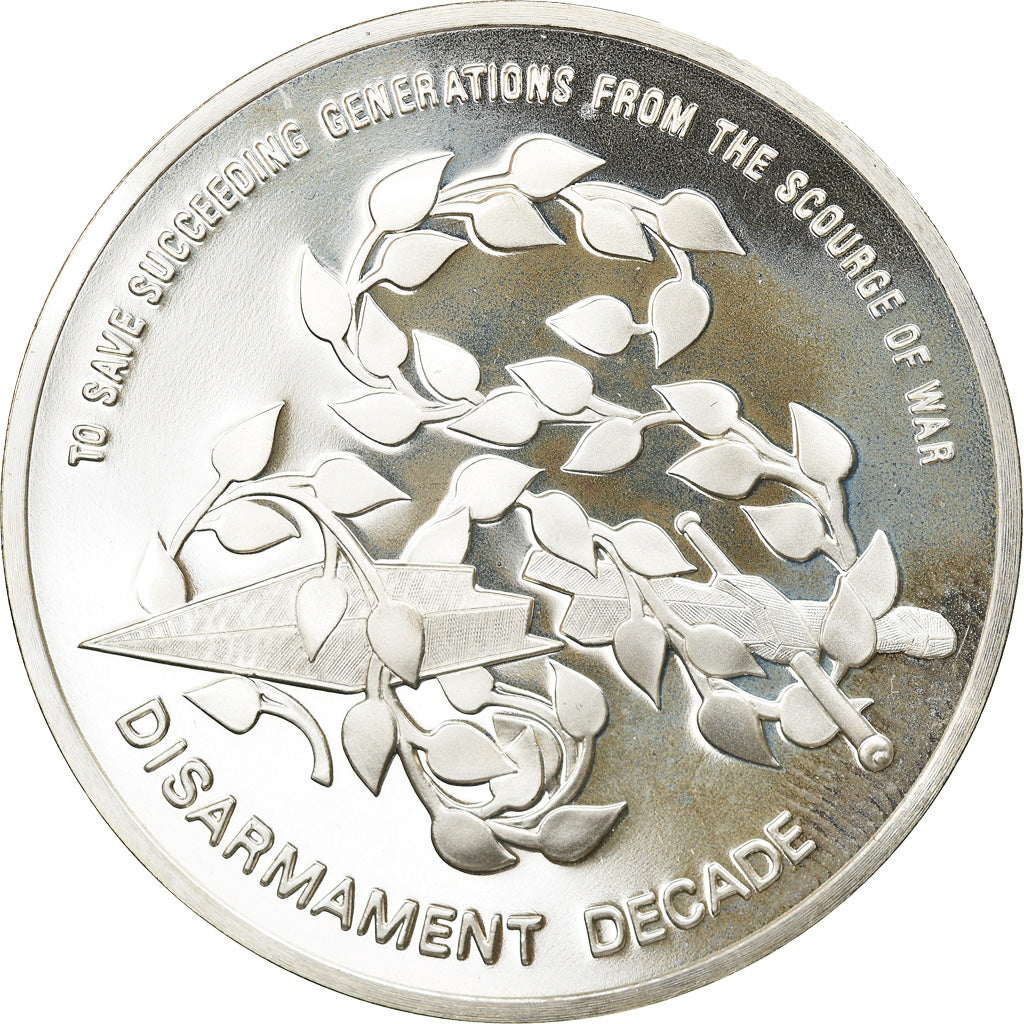 France, Medal, Nations Unies, Disarmament Decade, Politics, Society, War, 1973