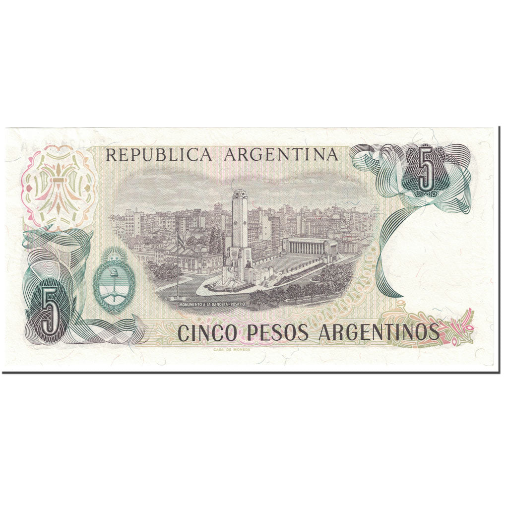 Billet, Argentine, 5 Pesos Argentinos, 1984, Undated (1984), KM:312a, SUP+
