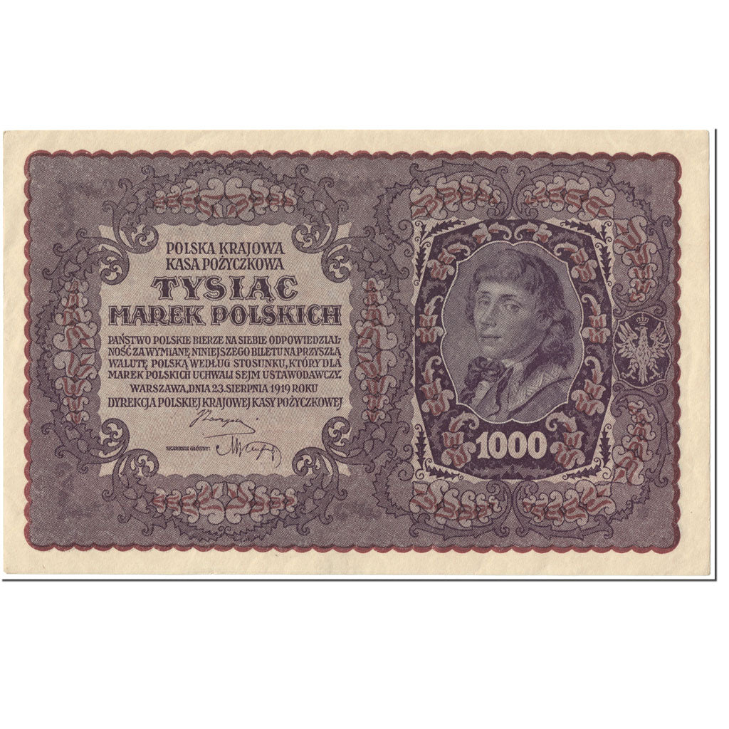 Banknote, Poland, 1000 Marek, 1919, 1919-08-23, KM:29, UNC(63)