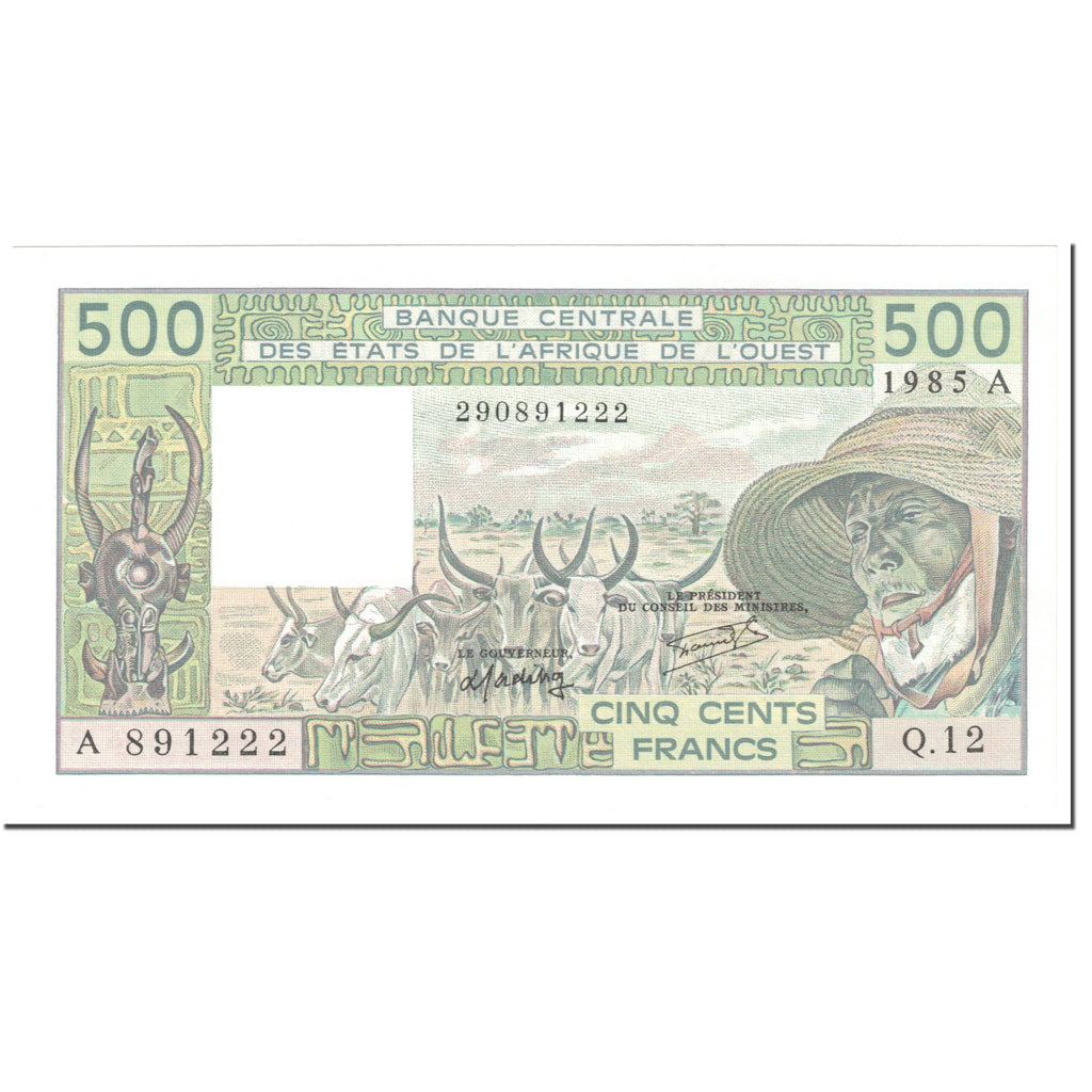 Banknote, West African States, 500 Francs, 1985, Undated (1985), KM:106Ai