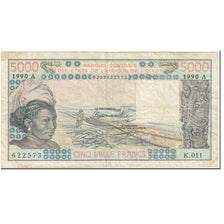 Banknote, West African States, 5000 Francs, 1990, UNdated (1990), KM:108Aa